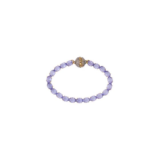 Pulseira Cristal Lilas Exclusive Ouro Vintage